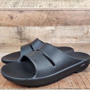 OOFOS OOriginal Recovery Slide FlipFlop Sandals Women Sz 11 Black Comfort Casual
